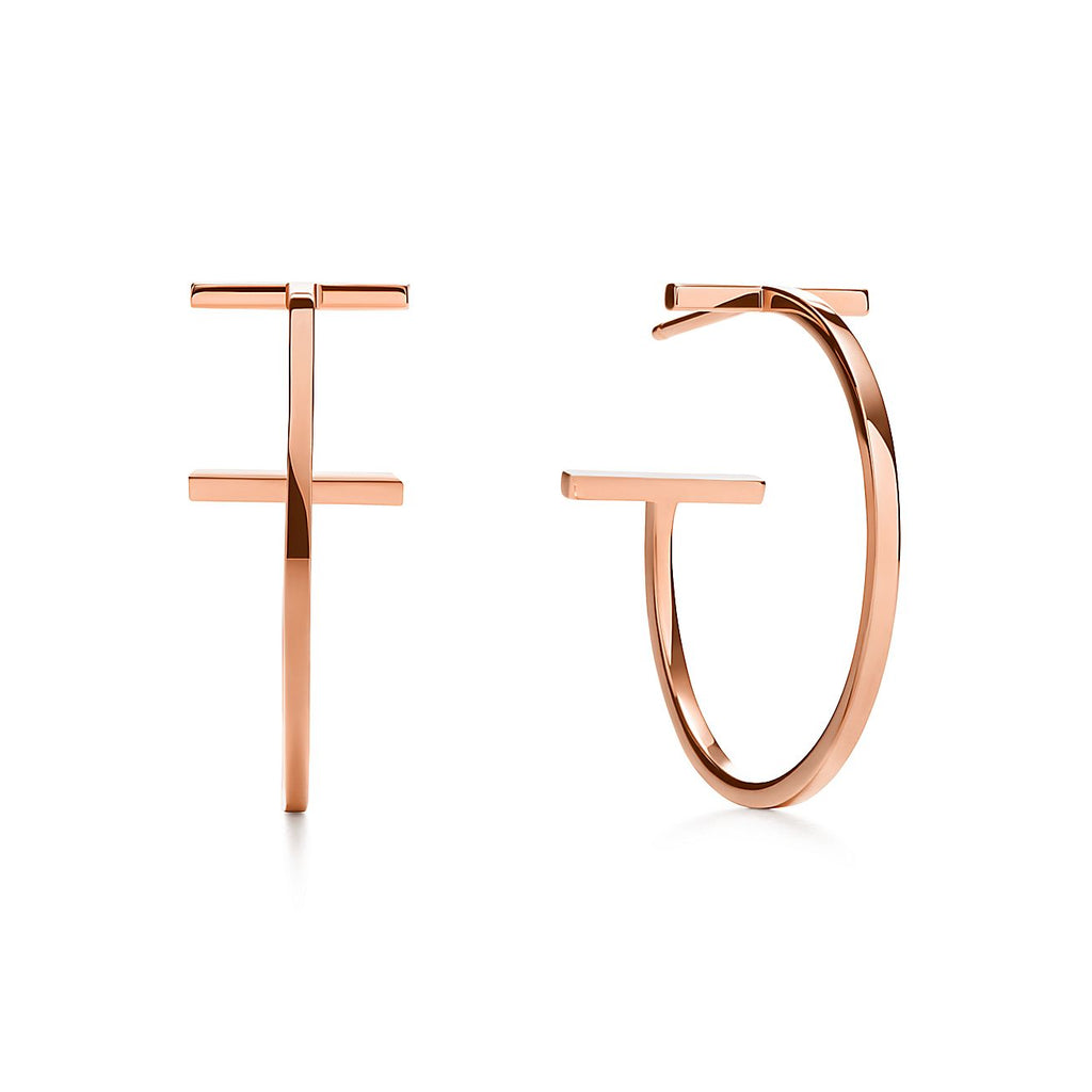 18K Tiffany Hoop Earrings