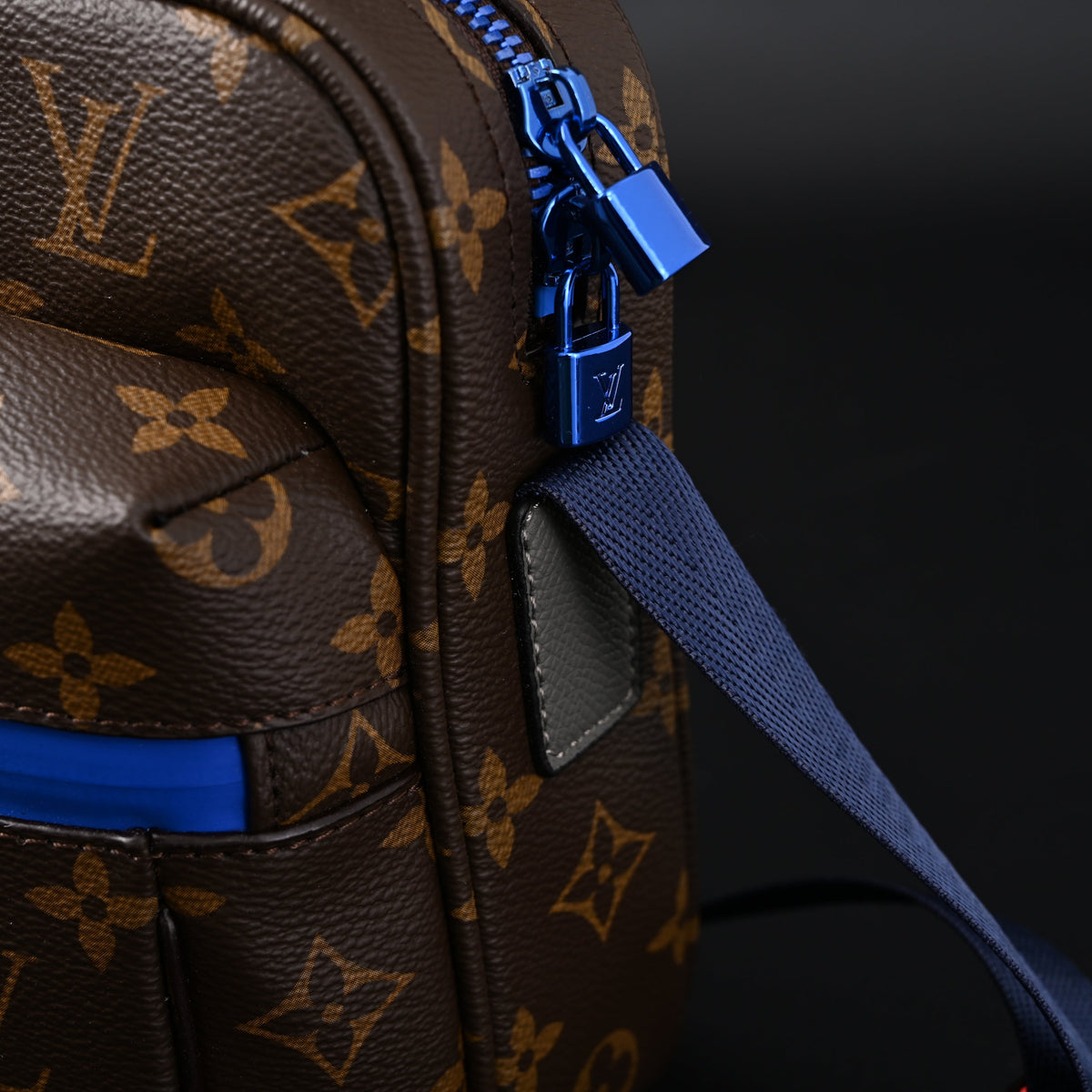 Louis Vuitton Trio Messenger Bag – Monogram Canvas with Blue Strap