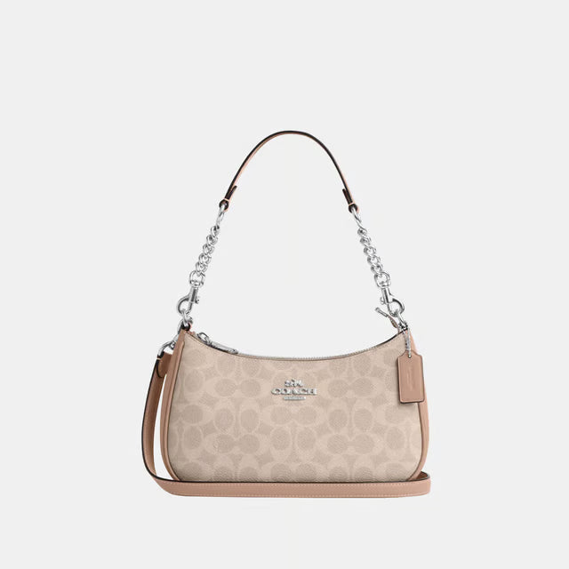 Coach Teri Shoulder Bag - Brown & Beige