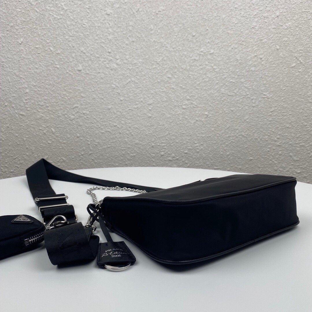 Prada Re-Edition 2005 Re Nylon Bag - Black