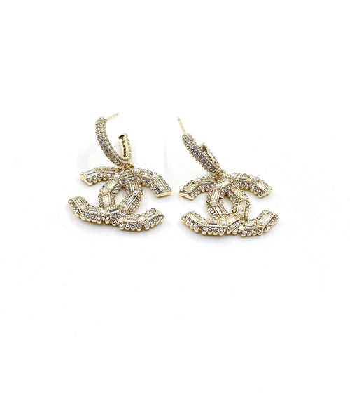 18K  Chanel Crystals Earrings
