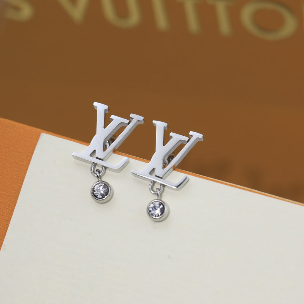 18K Louis Vuitton Diamond Earrings