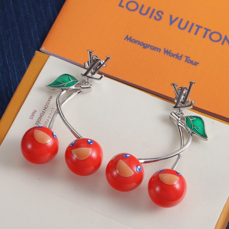 18K Louis Vuitton Fruit Earrings
