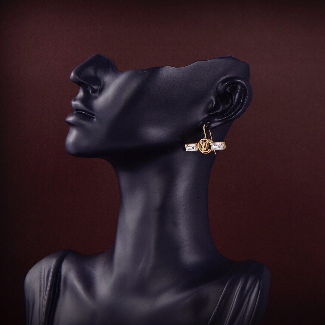 18k Louis Vuitton Crystals Earrings